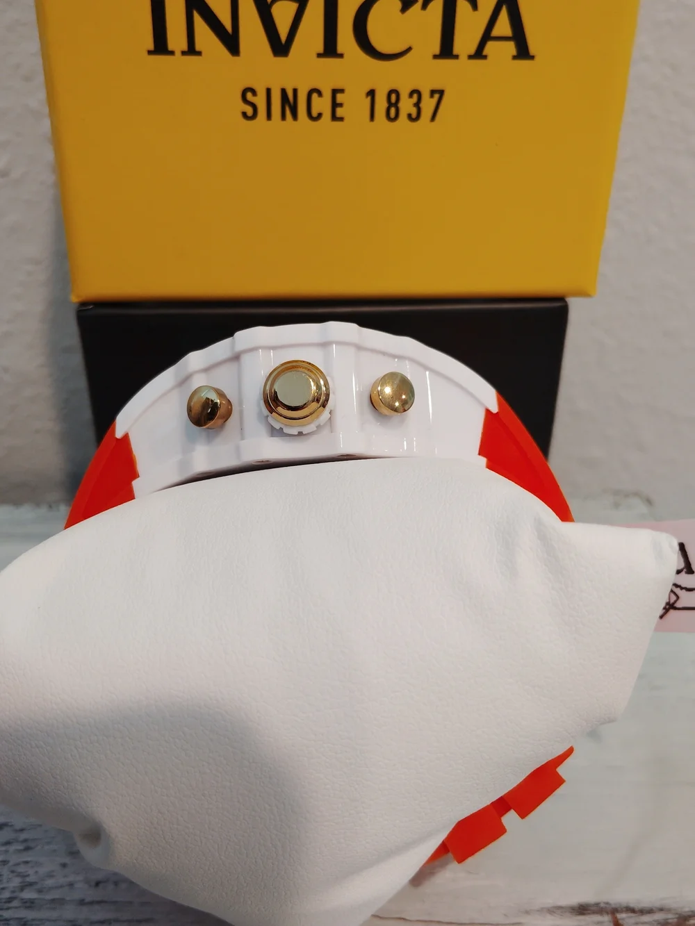 Invicta Orange and White Chronograph Watch 44mm